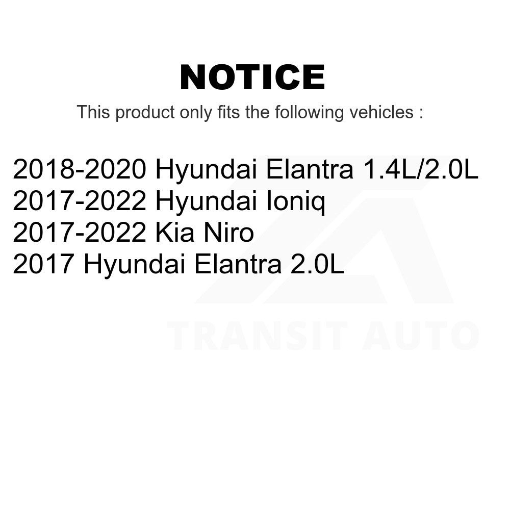 Front Semi-Metallic Disc Brake Pads PPF-D1912 For Hyundai Elantra Kia Niro Ioniq