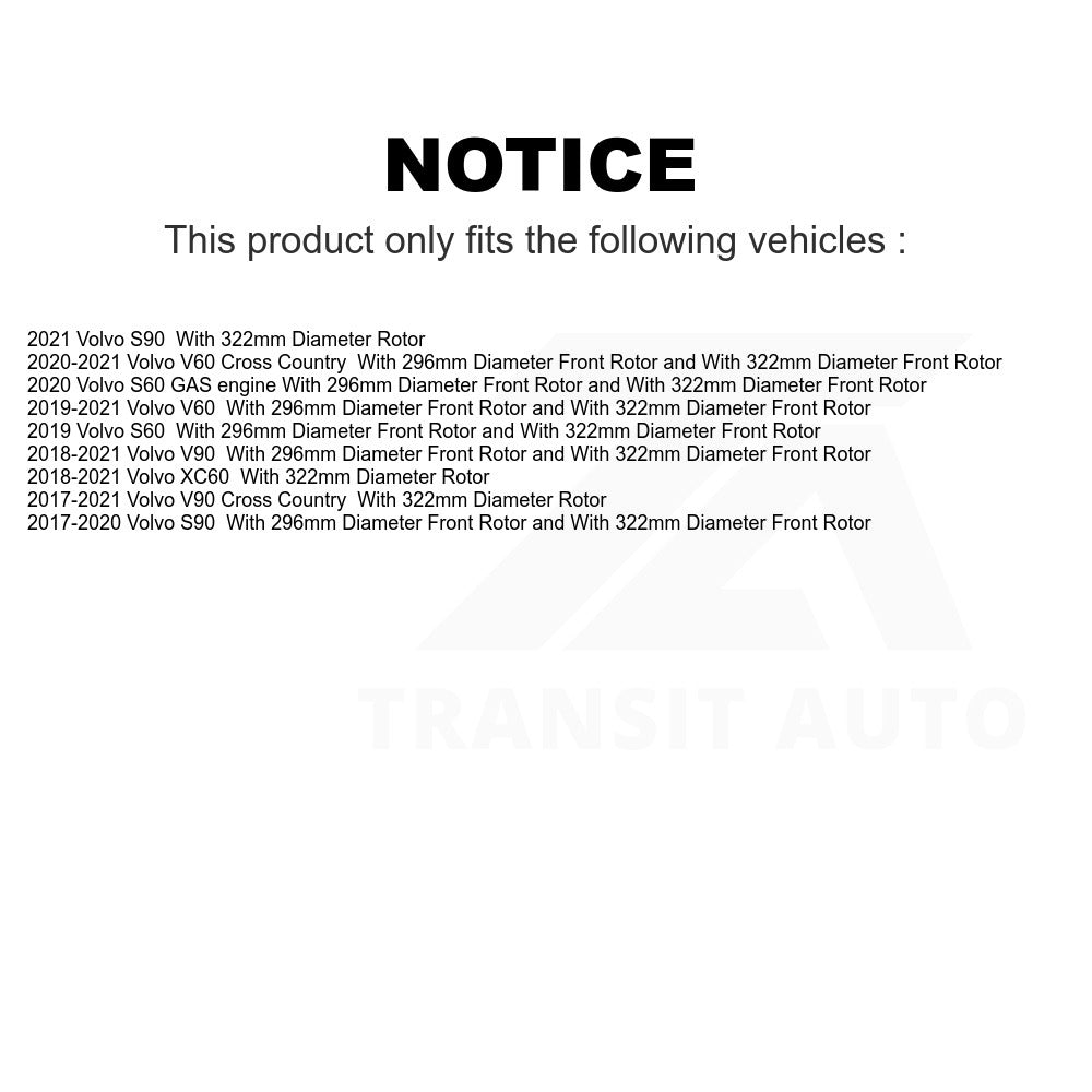 Front Semi-Metallic Disc Brake Pads PPF-D1924 For Volvo XC60 S90 S60 V90 Cross Country V60