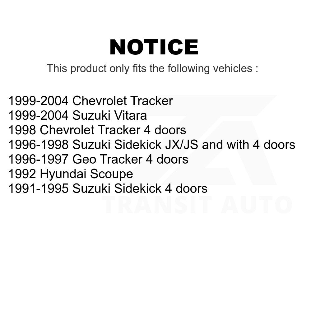 Front Semi-Metallic Disc Brake Pads PPF-D556 For Tracker Chevrolet Suzuki Sidekick Geo Vitara Hyundai Scoupe