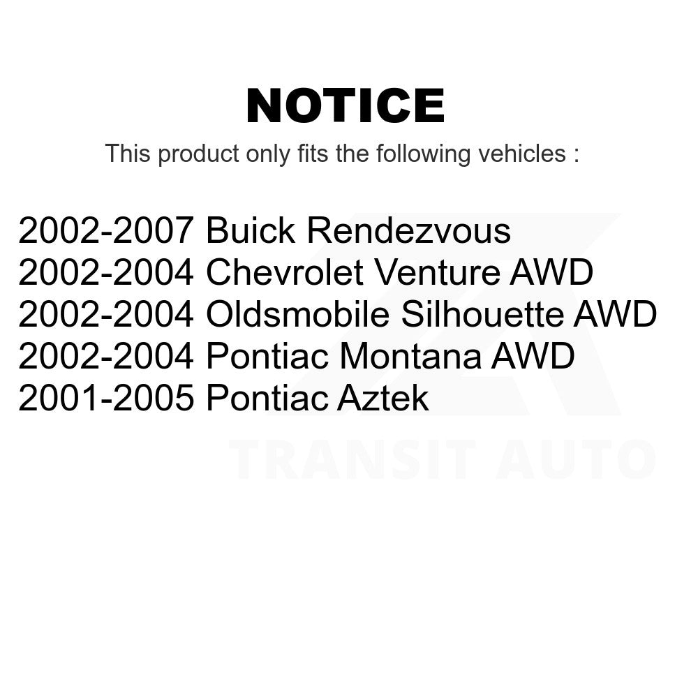Front Semi-Metallic Disc Brake Pads PPF-D844 For Buick Rendezvous Chevrolet Venture Pontiac Montana Aztek Oldsmobile Silhouette