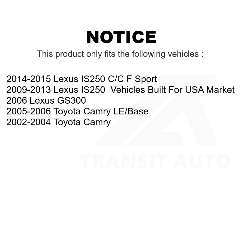 Front Semi-Metallic Disc Brake Pads PPF-D908 For Toyota Camry Lexus IS250 GS300