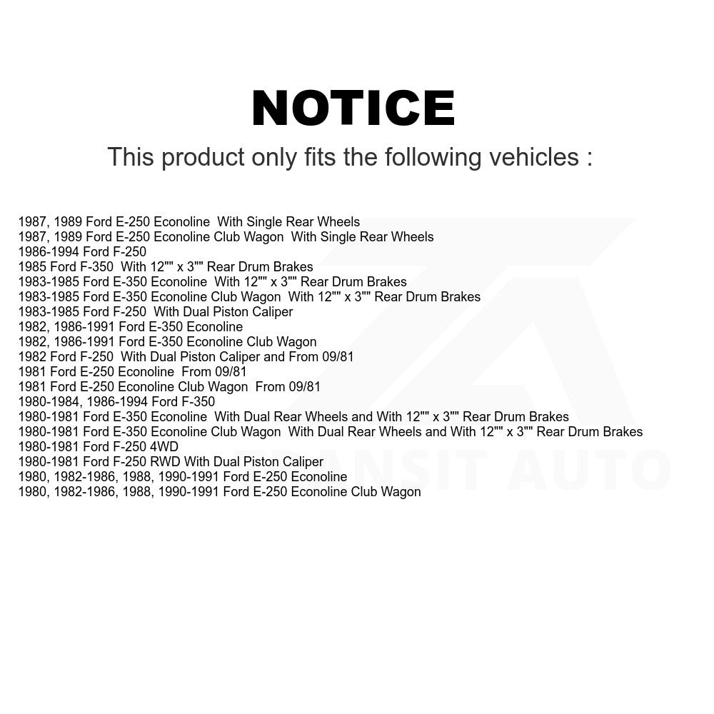 Front Semi-Metallic Disc Brake Pads SIM-120 For Ford F-250 F-350 E-350 Econoline E-250 Club Wagon