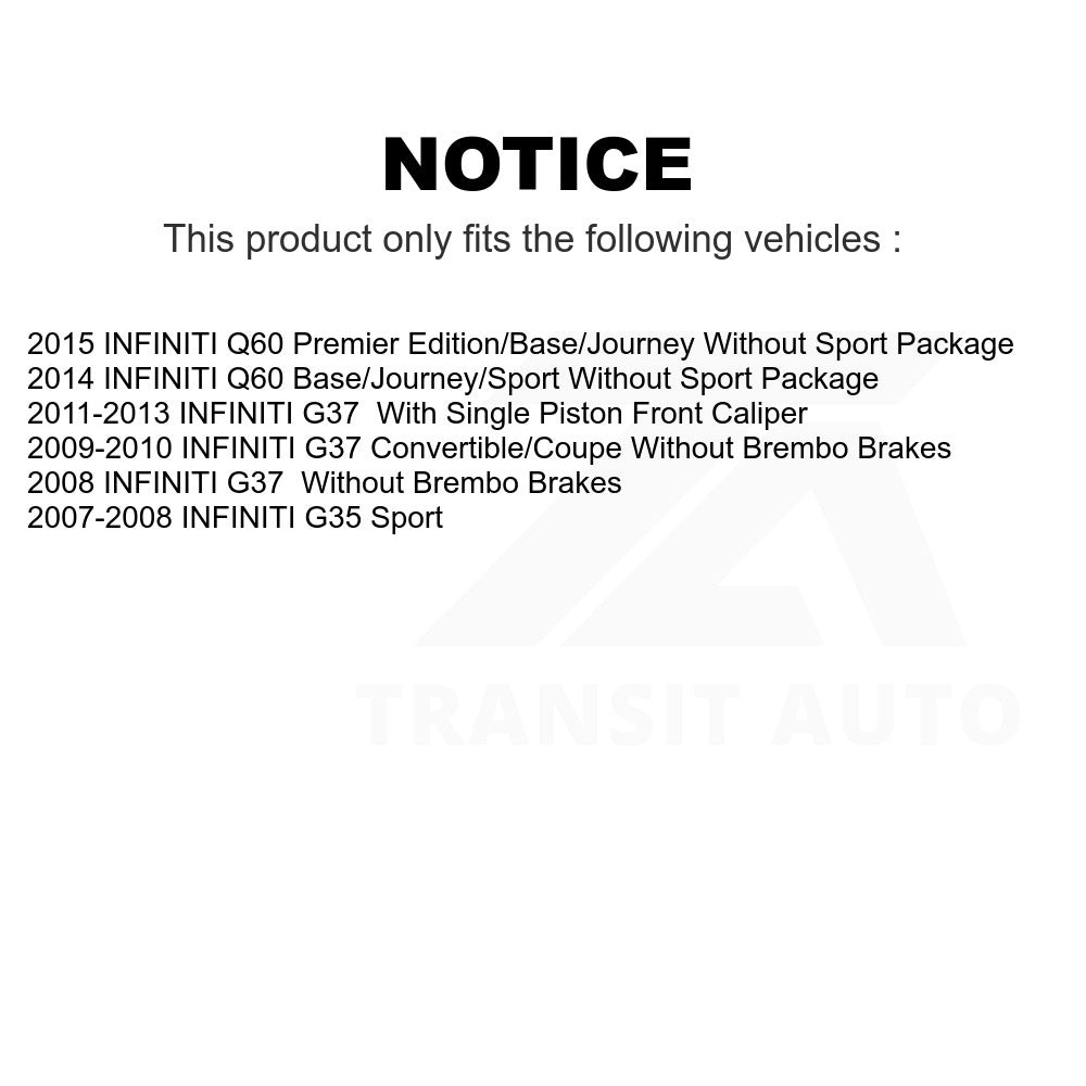 Front Semi-Metallic Disc Brake Pads SIM-1287 For INFINITI G37 G35 Q60
