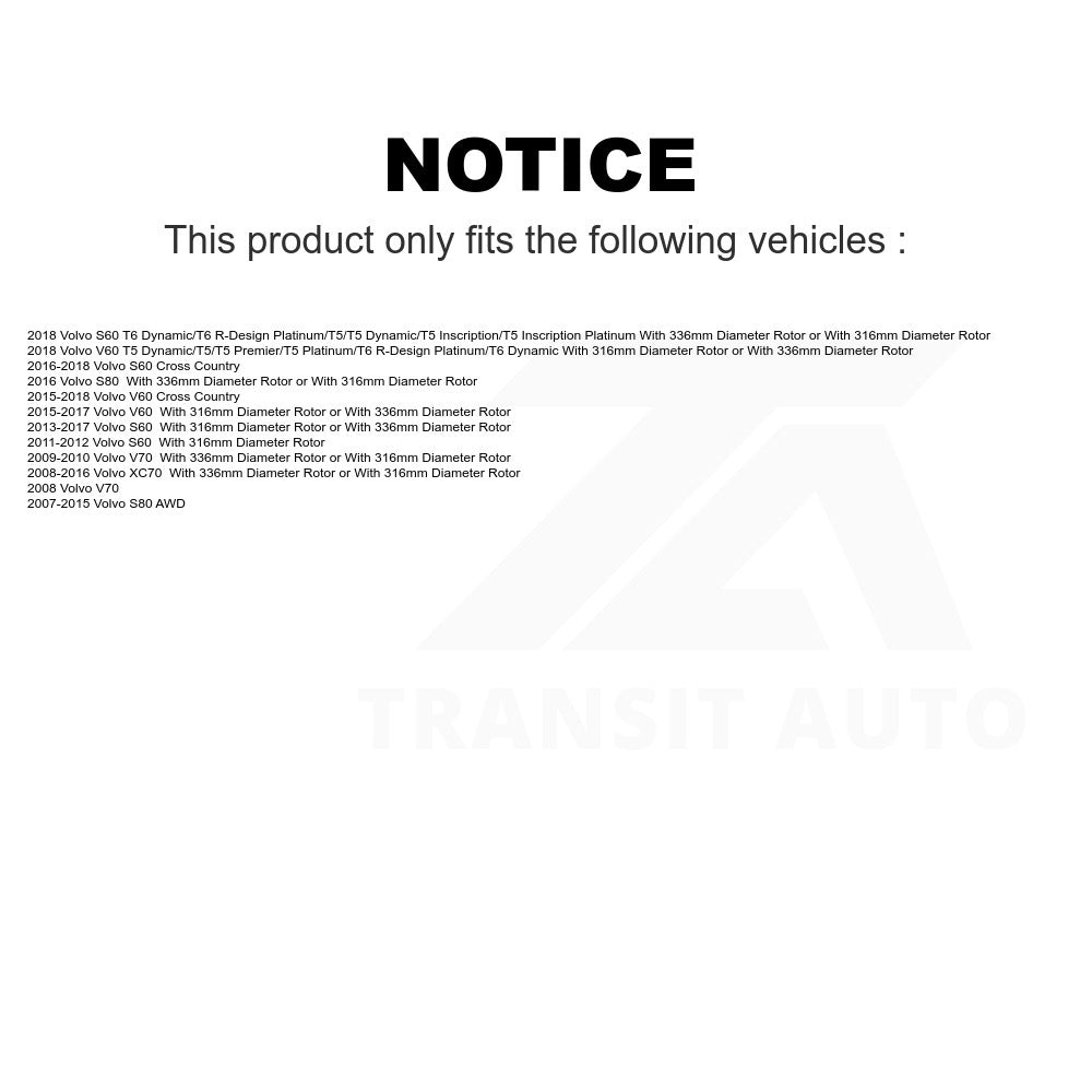 Front Semi-Metallic Disc Brake Pads SIM-1305 For Volvo S60 XC70 S80 V60 Cross Country V70
