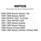 Front Semi-Metallic Disc Brake Pads SIM-462 For Nissan Sentra 240SX Stanza INFINITI G20 Axxess