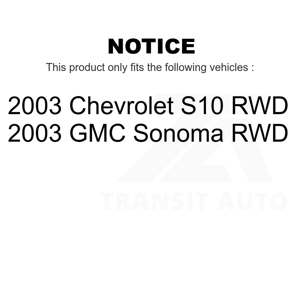 Front Semi-Metallic Disc Brake Pads SIM-988 For 2003-2003 Chevrolet S10 GMC Sonoma RWD