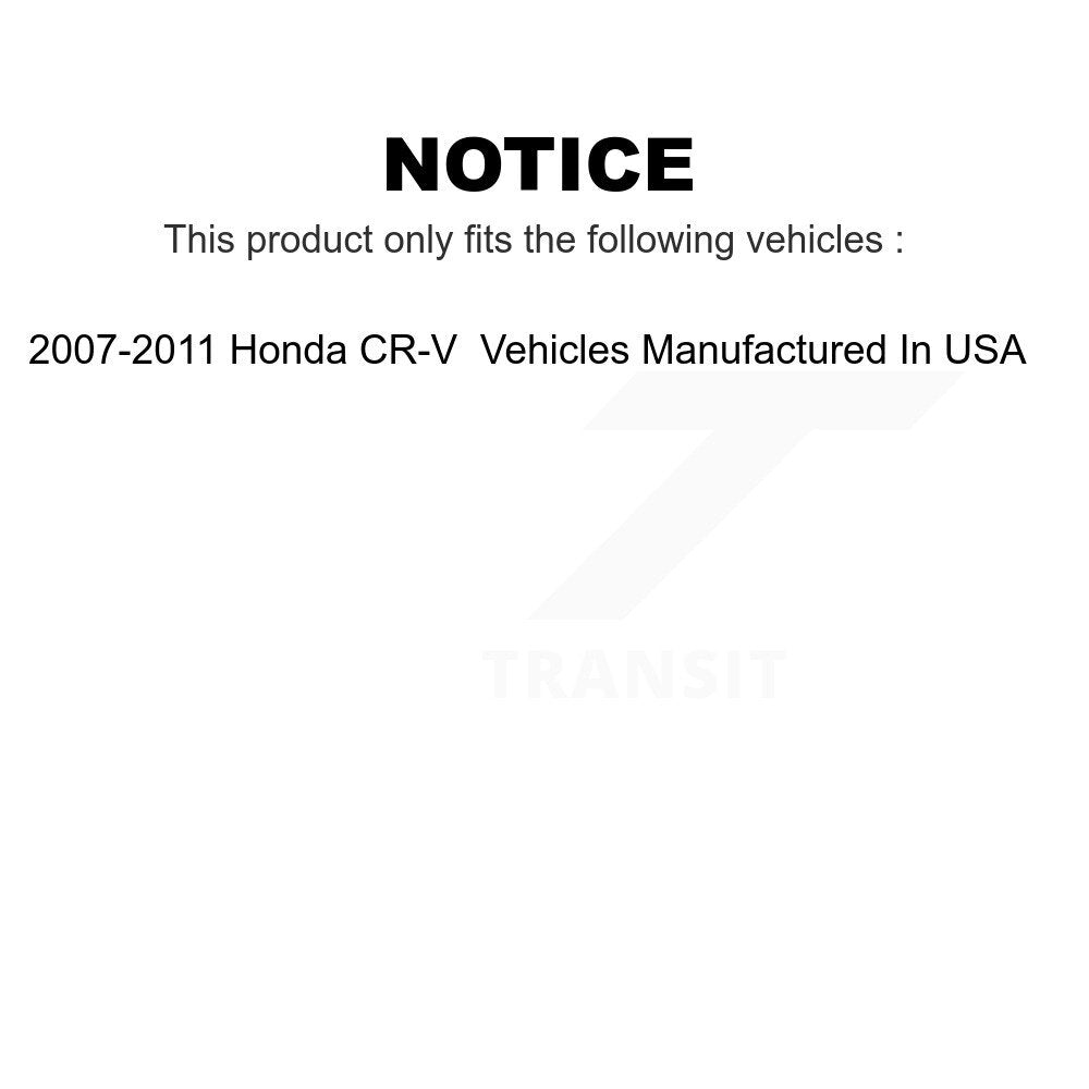 Front Steering Tie Rod End Kit For 2007-2011 Honda CR-V Vehicles Manufactured In USA KTR-101935