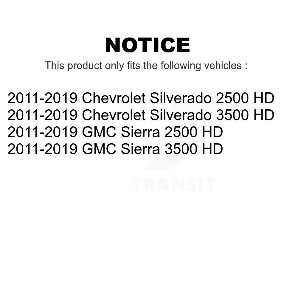 Front Steering Tie Rod End Kit For 2011-2019 Chevrolet Silverado 2500 HD GMC Sierra 3500 KTR-101954
