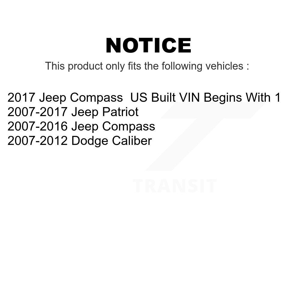Front Suspension Ball Joint And Tie Rod End Kit For Jeep Patriot Compass Dodge Caliber K72-100918