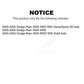 Front Suspension Ball Joints Kit For 2000-2002 Dodge Ram 2500 3500 KTR-101804