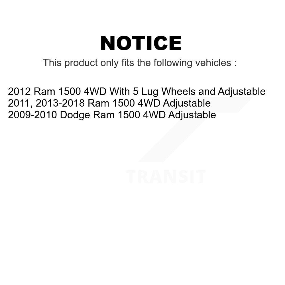 Front Suspension Ball Joints Kit For Ram 1500 Dodge 4WD KTR-101762