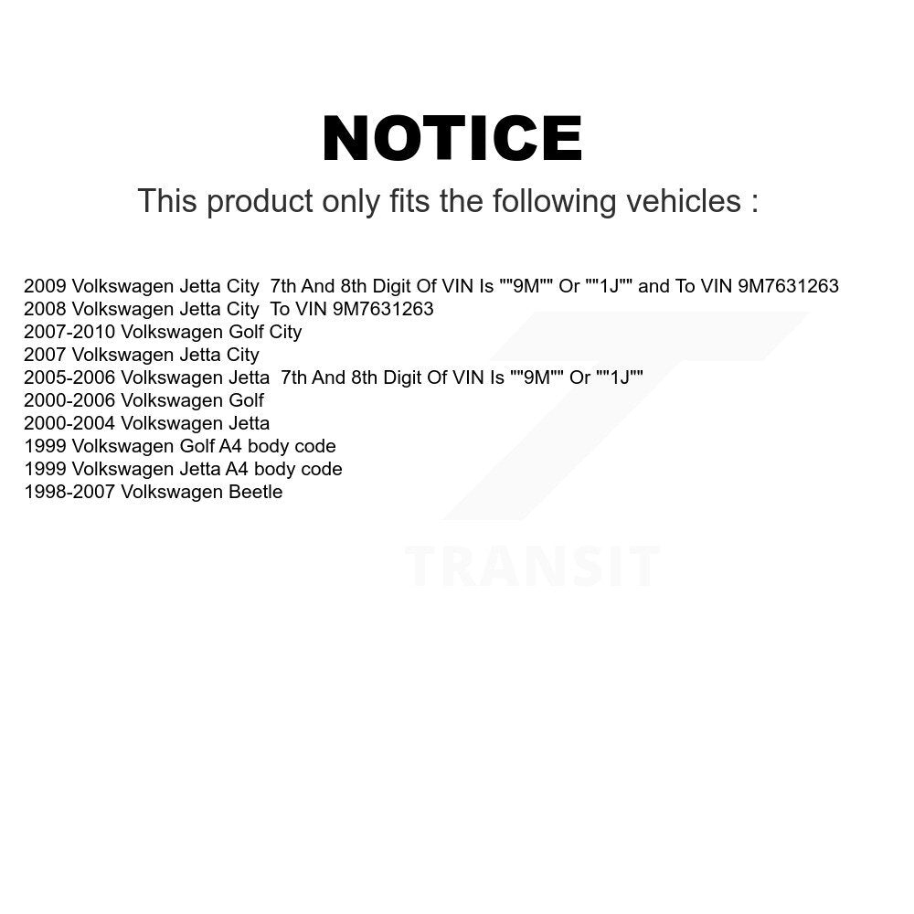 Front Suspension Ball Joints Kit For Volkswagen Jetta Beetle Golf City KTR-101286