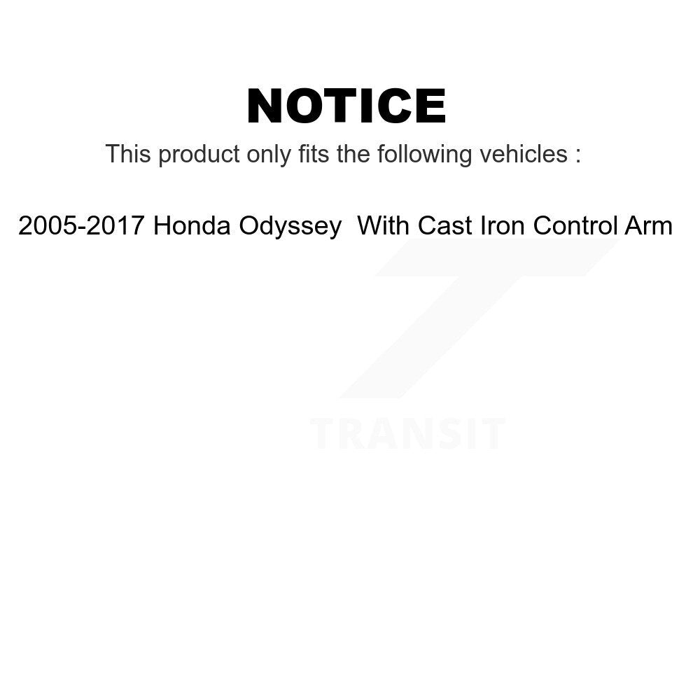 Front Suspension Ball Joints Pair For 2005-2017 Honda Odyssey With Cast Iron Control Arm K72-100504