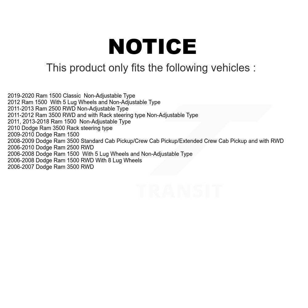 Front Suspension Ball Joints Pair For Ram 1500 Dodge 2500 3500 Classic KTR-101334