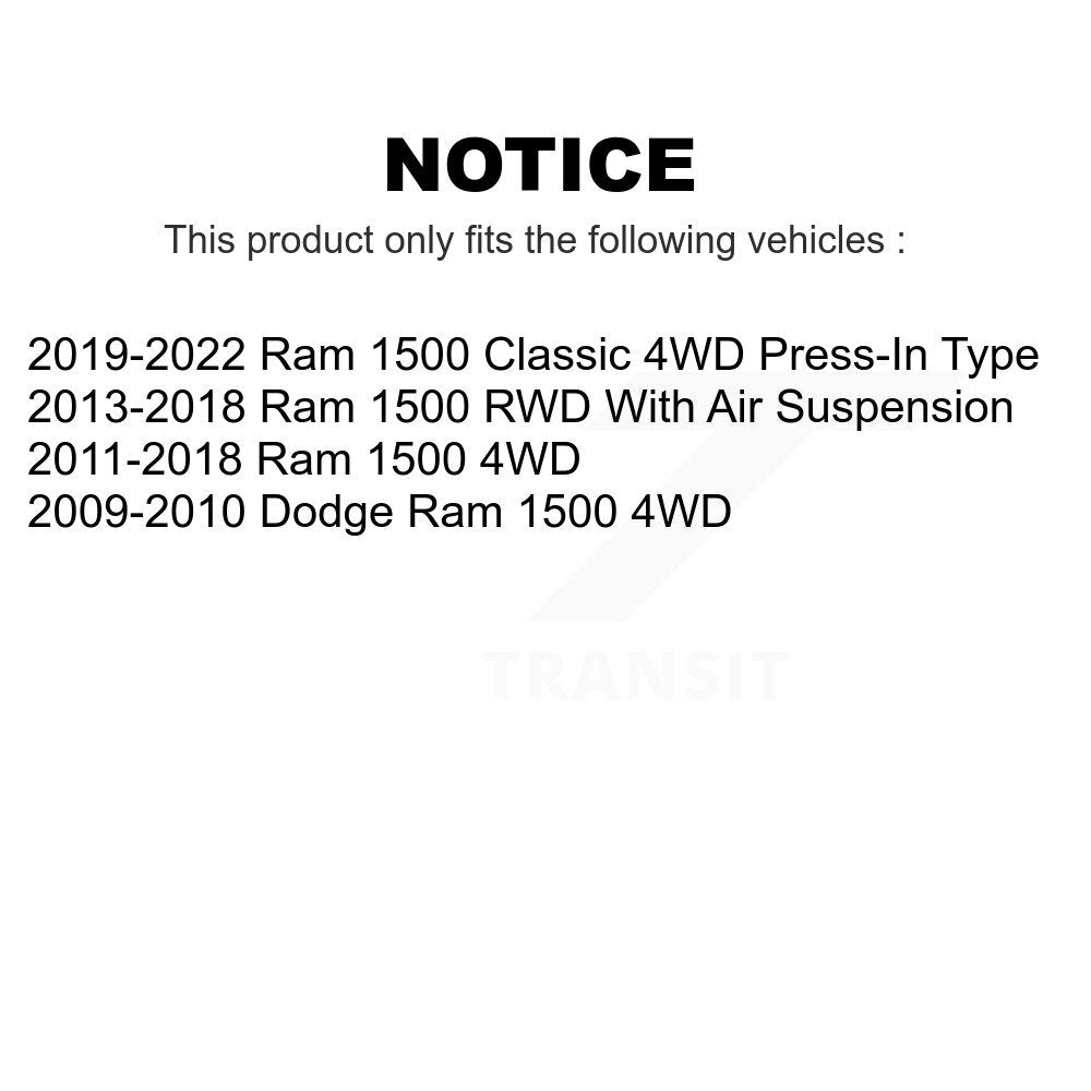 Front Suspension Ball Joints Pair For Ram 1500 Dodge Classic K72-100457
