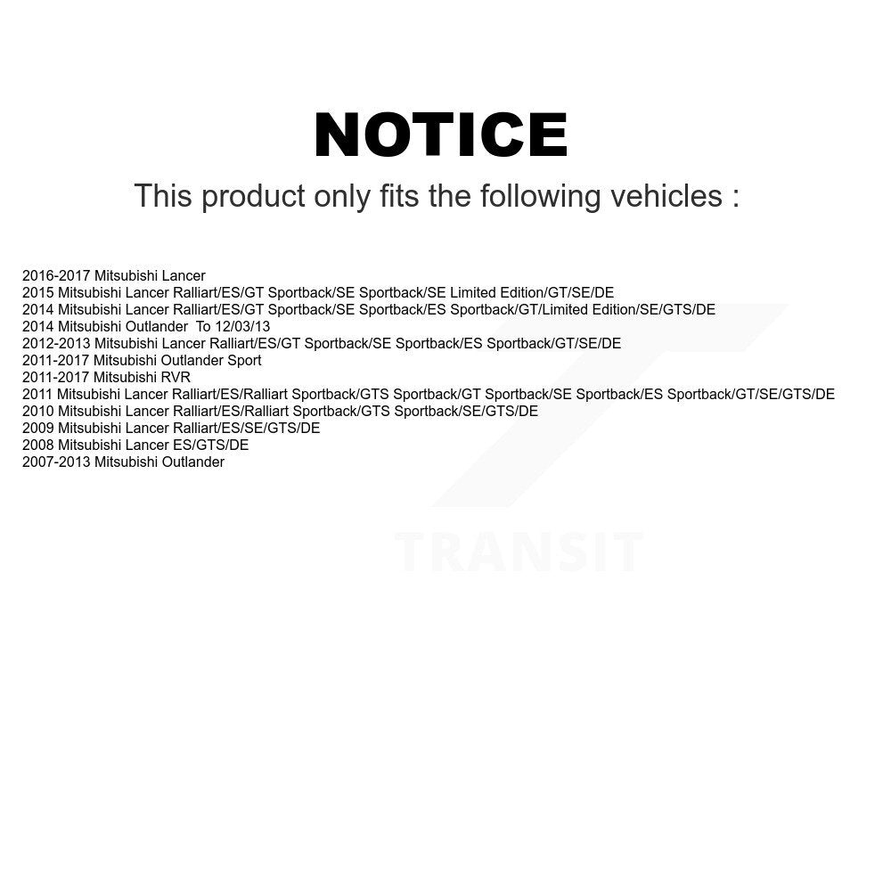 Front Suspension Control Arm And Ball Joint Assemblies Kit For Mitsubishi Outlander Sport Lancer RVR K72-100612