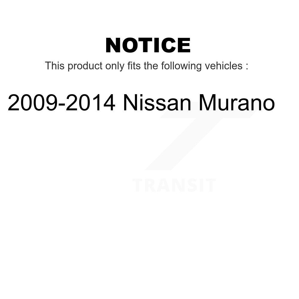 Front Suspension Control Arm And Ball Joint Assembly Kit For 2009-2014 Nissan Murano KTR-101459