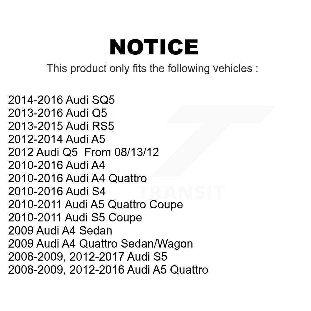 Front Suspension Control Arm And Ball Joint Assembly Kit For Audi Q5 A4 Quattro A5 S5 S4 SQ5 RS5 KTR-104539