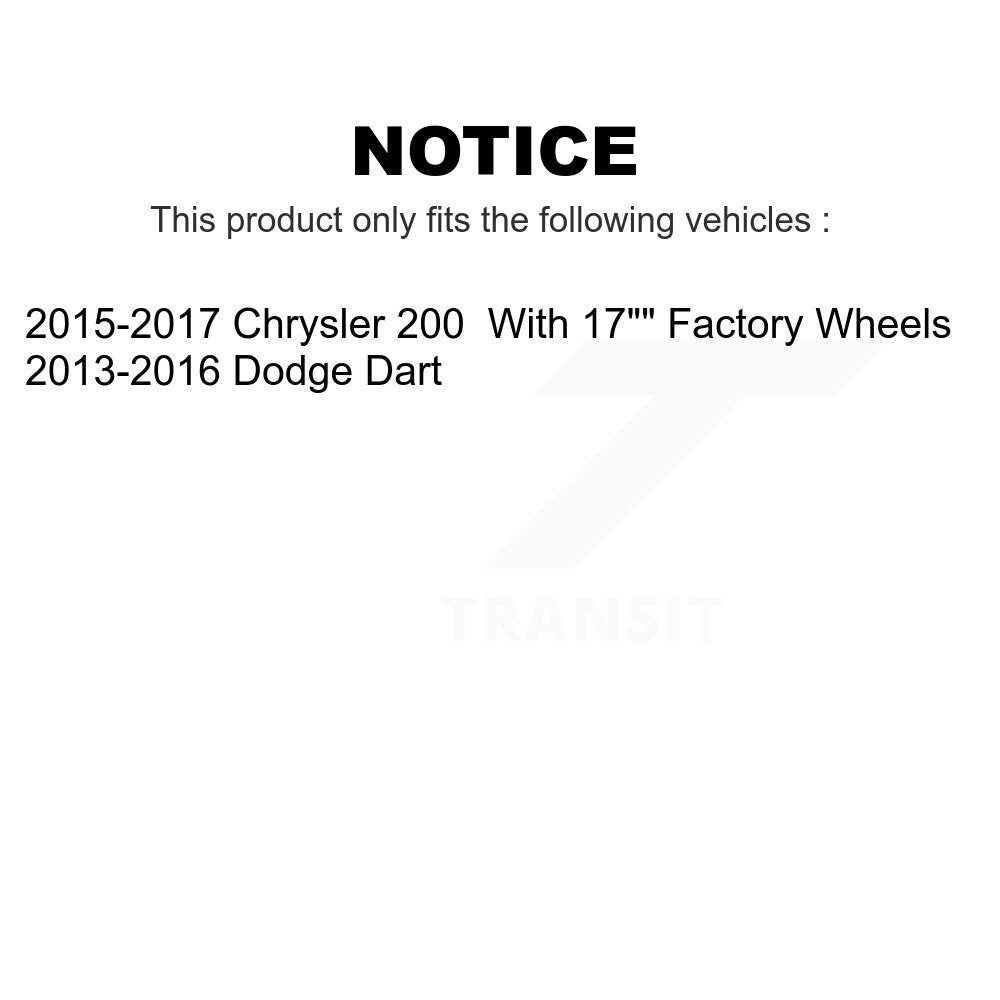 Front Suspension Control Arm And Ball Joint Assembly Kit For Dodge Dart Chrysler 200 KTR-104520