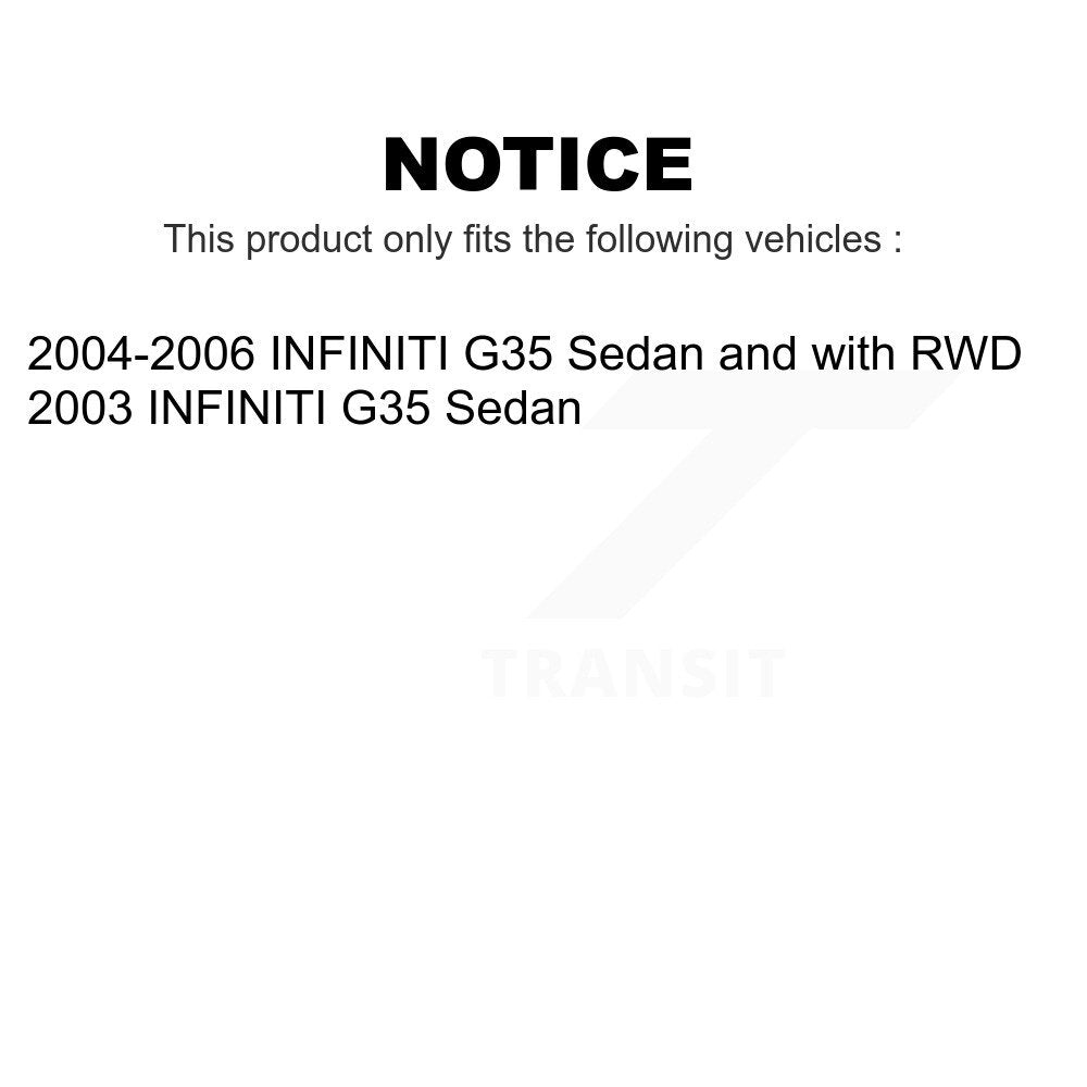 Front Suspension Control Arm And Ball Joint Assembly Kit For INFINITI G35 KTR-101563