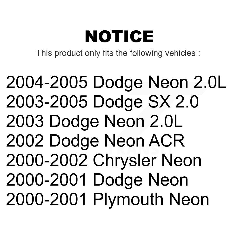 Front Suspension Control Arm And Ball Joint Assembly Kit For Neon Dodge Plymouth Chrysler SX 2.0 KTR-101354