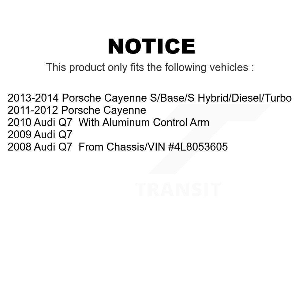 Front Suspension Control Arm And Ball Joint Assembly Kit For Porsche Cayenne Audi Q7 KTR-101395