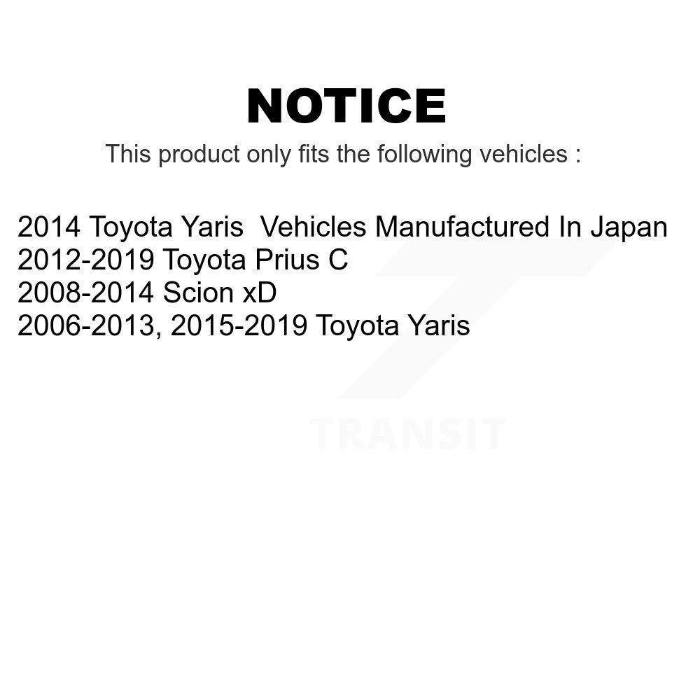 Front Suspension Control Arm And Ball Joint Assembly Kit For Toyota Yaris Prius C Scion xD KTR-101412