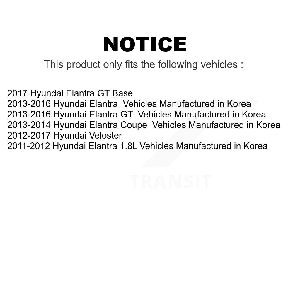 Front Suspension Control Arm And Ball Joint Assembly Link Kit For Hyundai Elantra Veloster GT Coupe K72-100060
