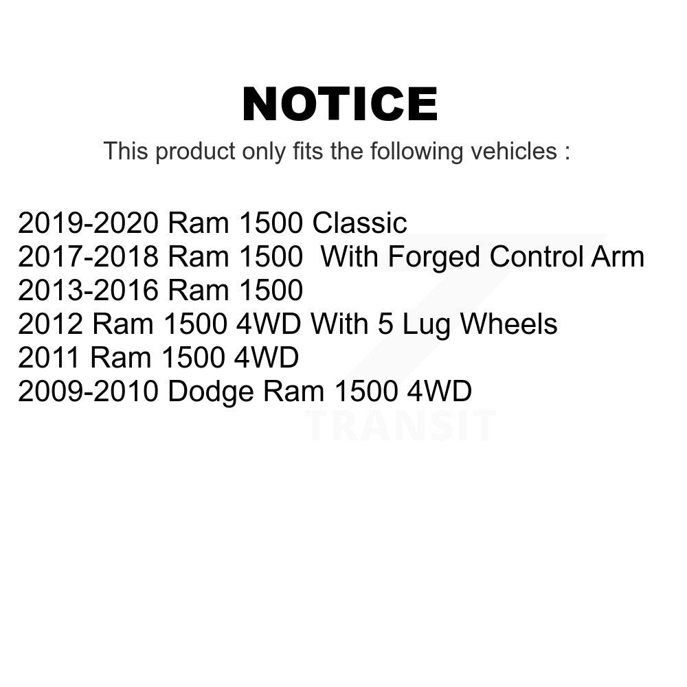 Front Suspension Control Arm And Ball Joint Assembly Link Kit For Ram 1500 Dodge Classic K72-100004