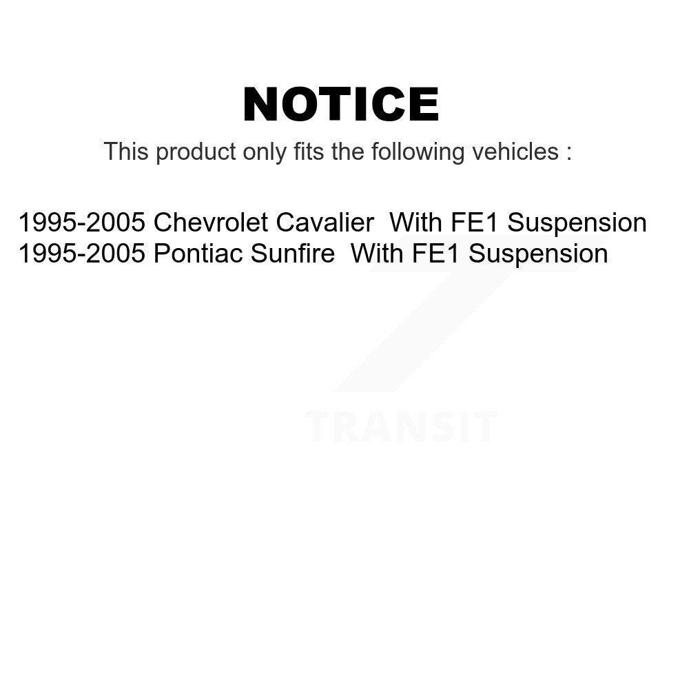 Front Suspension Control Arm And Ball Joint Assembly Stabilizer Bar Link Kit For 1995-2005 Chevrolet Cavalier Pontiac Sunfire With FE1 KTR-103075
