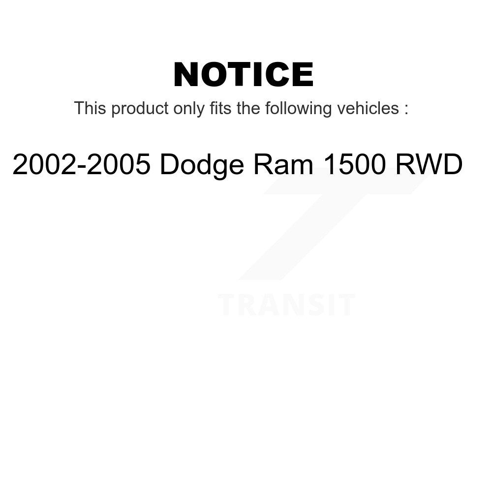 Front Suspension Control Arm And Ball Joint Assembly Stabilizer Bar Link Kit For 2002-2005 Dodge Ram 1500 RWD KTR-100324
