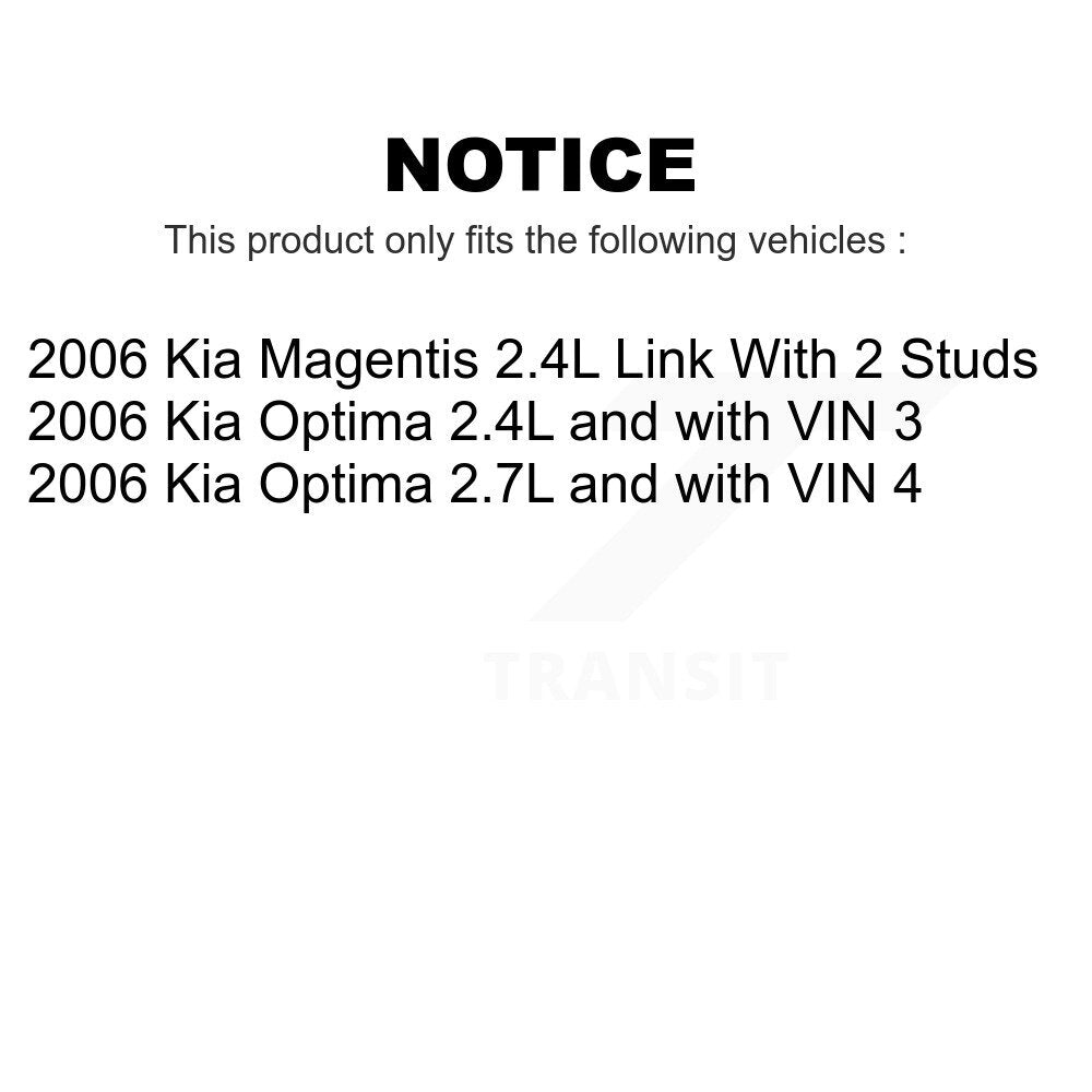 Front Suspension Control Arm And Ball Joint Assembly Stabilizer Bar Link Kit For 2006-2006 Kia Optima Magentis KTR-100008