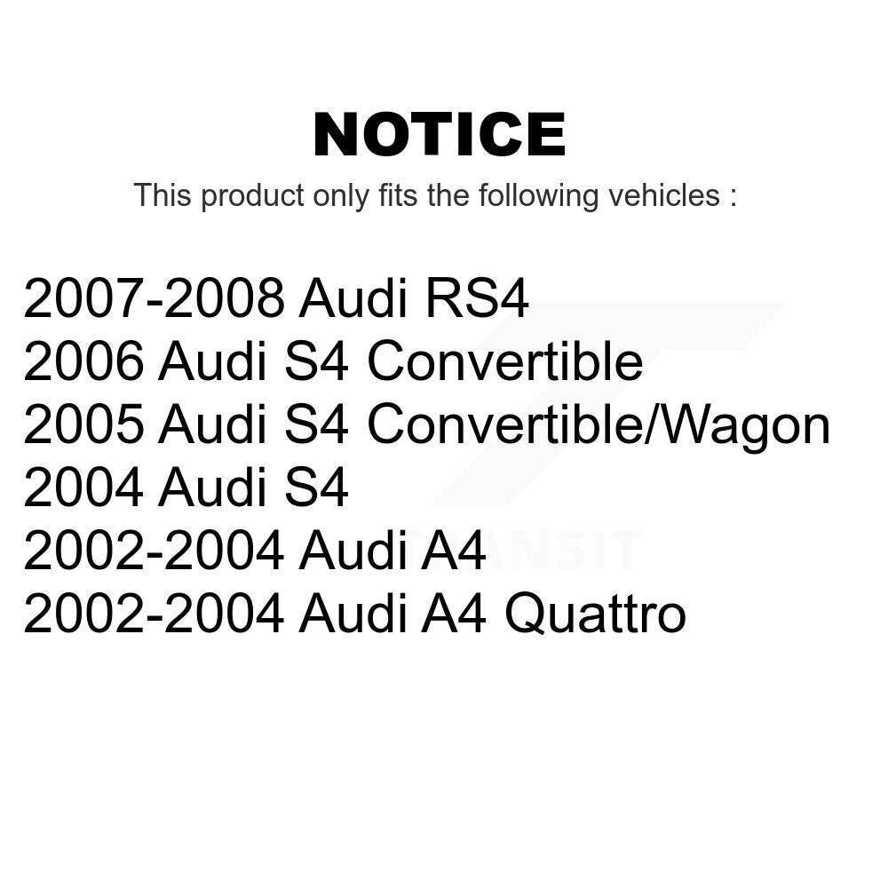 Front Suspension Control Arm And Ball Joint Assembly Stabilizer Bar Link Kit For Audi A4 Quattro S4 RS4 KTR-100282