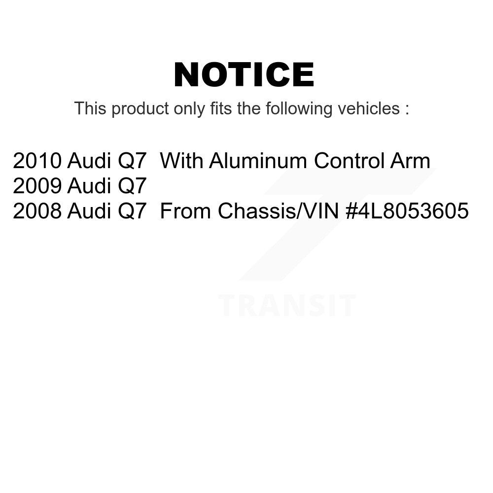 Front Suspension Control Arm And Ball Joint Assembly Stabilizer Bar Link Kit For Audi Q7 KTR-100103
