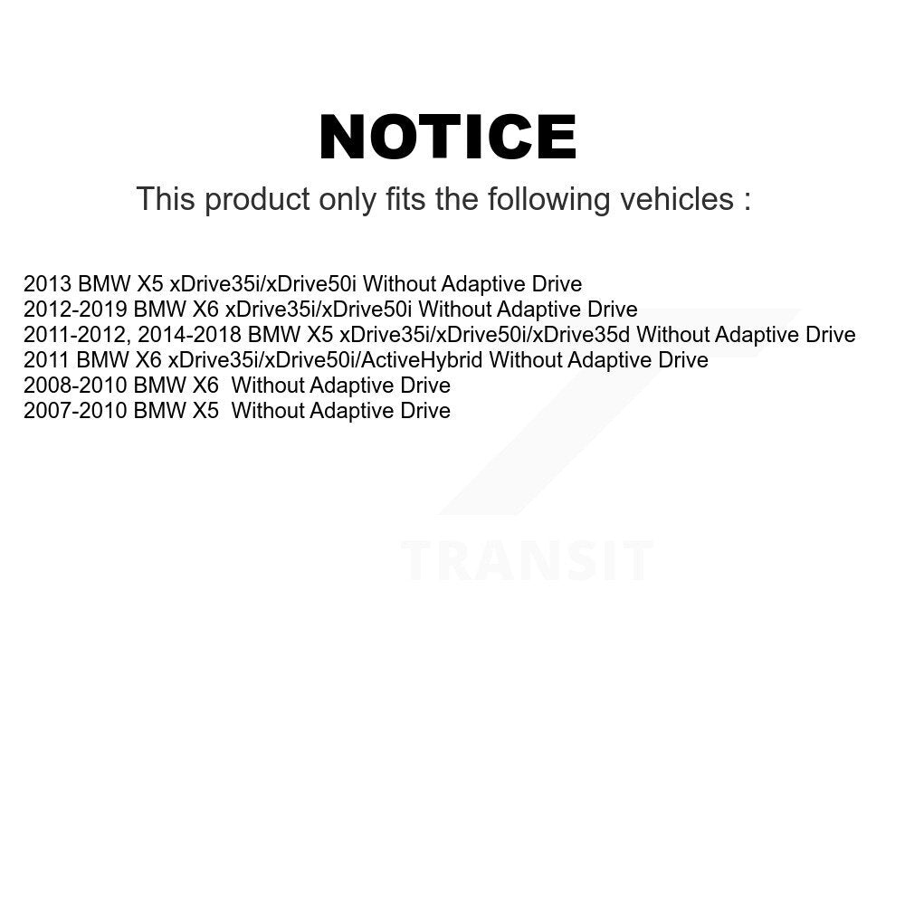 Front Suspension Control Arm And Ball Joint Assembly Stabilizer Bar Link Kit For BMW X5 X6 Without Adaptive Drive KTR-100259