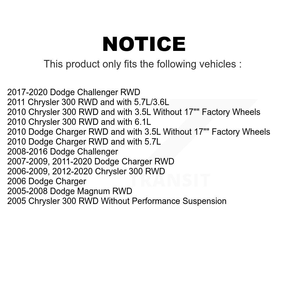 Front Suspension Control Arm And Ball Joint Assembly Stabilizer Bar Link Kit For Dodge Charger Chrysler 300 Challenger Magnum KTR-100301