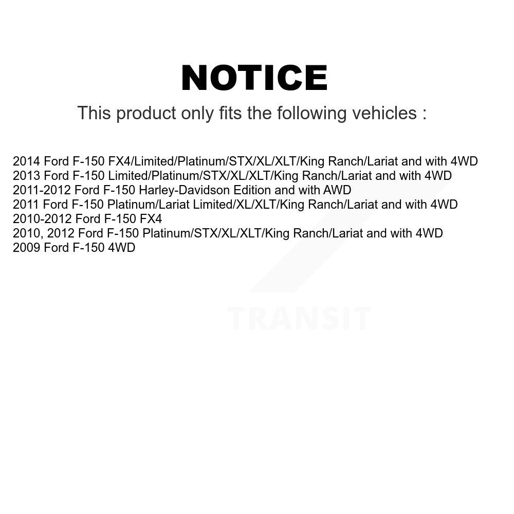 Front Suspension Control Arm And Ball Joint Assembly Stabilizer Bar Link Kit For Ford F-150 KTR-100036