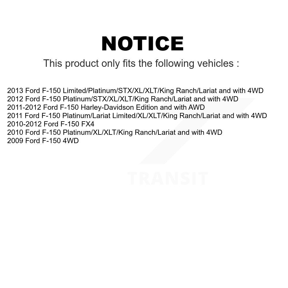Front Suspension Control Arm And Ball Joint Assembly Stabilizer Bar Link Kit For Ford F-150 KTR-100137