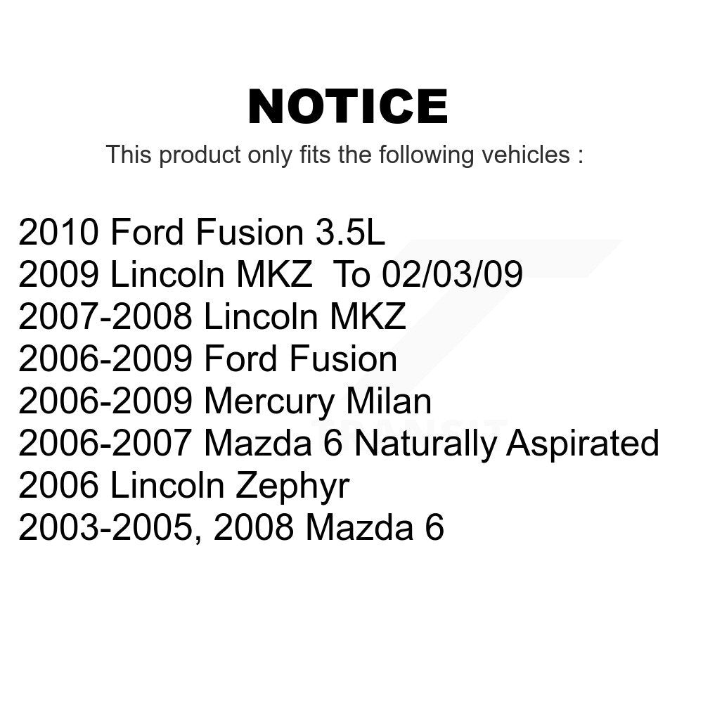 Front Suspension Control Arm And Ball Joint Assembly Stabilizer Bar Link Kit For Ford Fusion Mazda 6 Mercury Milan Lincoln MKZ Zephyr KTR-100275