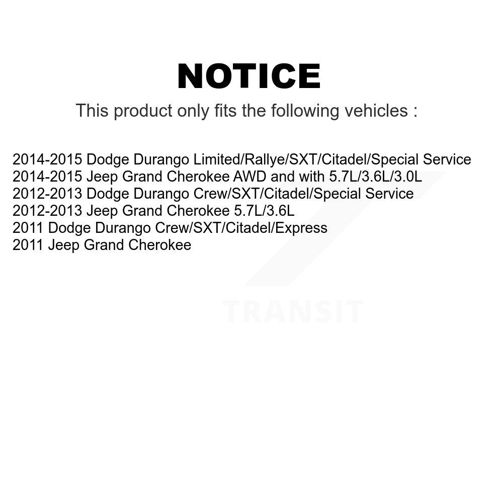 Front Suspension Control Arm And Ball Joint Assembly Stabilizer Bar Link Kit For Jeep Grand Cherokee Dodge Durango KTR-104330
