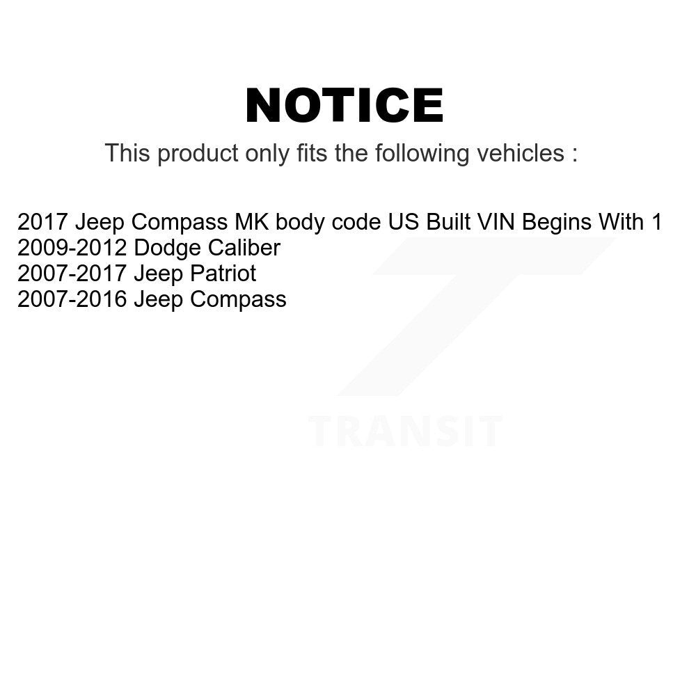 Front Suspension Control Arm And Ball Joint Assembly Stabilizer Bar Link Kit For Jeep Patriot Compass Dodge Caliber KTR-100064