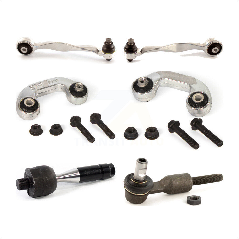 Front Suspension Control Arm And Ball Joint Assembly Steering Tie Rod End Stabilizer Bar Link Kit (6Pc) For 2002-2004 Audi A4 Quattro KTR-101692