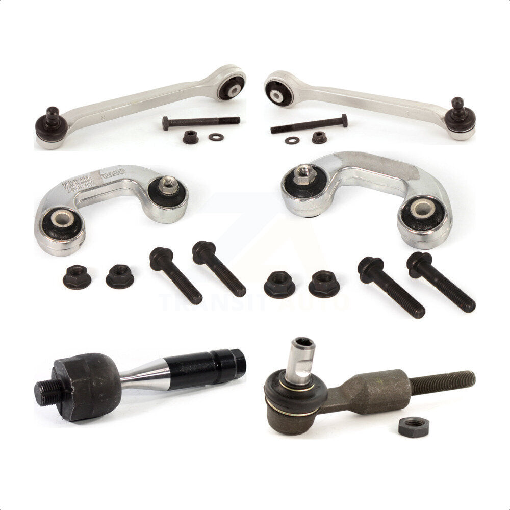 Front Suspension Control Arm And Ball Joint Assembly Steering Tie Rod End Stabilizer Bar Link Kit (6Pc) For 2002-2004 Audi A4 Quattro KTR-101696