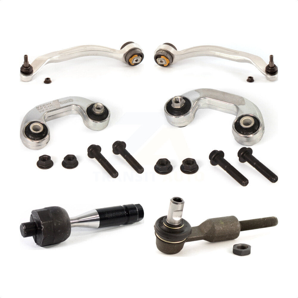Front Suspension Control Arm And Ball Joint Assembly Steering Tie Rod End Stabilizer Bar Link Kit (6Pc) For 2002-2004 Audi A4 Quattro KTR-101701