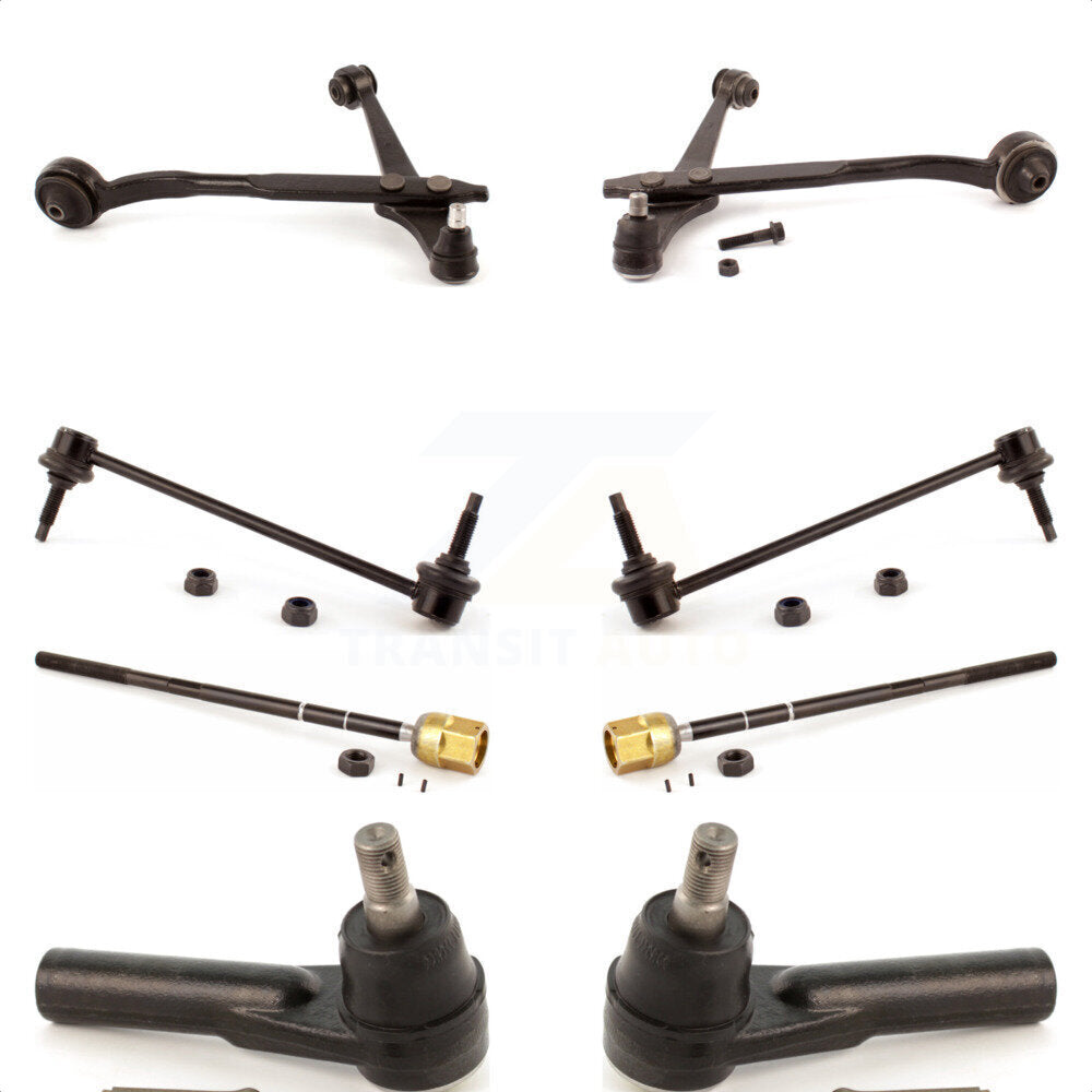 Front Suspension Control Arm And Ball Joint Assembly Steering Tie Rod End Stabilizer Bar Link Kit (8Pc) For 1999-2003 Ford Windstar KTR-100429