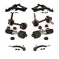 Front Suspension Control Arm And Ball Joint Assembly Steering Tie Rod End Stabilizer Bar Link Kit (8Pc) For 2002-2002 Chevrolet Trailblazer GMC Envoy Oldsmobile Bravada EXT XL With 14mm Diameter Thread KTR-100592