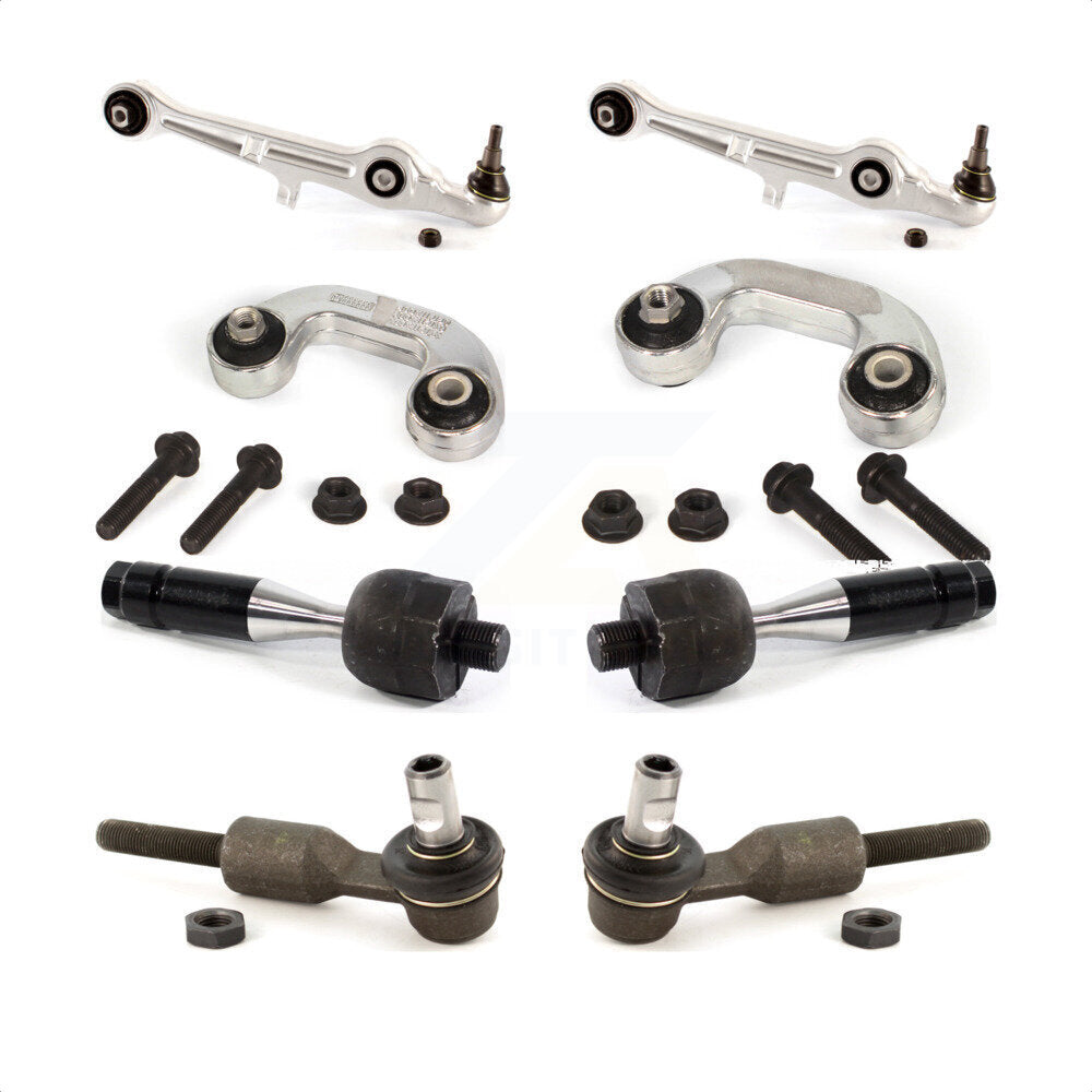 Front Suspension Control Arm And Ball Joint Assembly Steering Tie Rod End Stabilizer Bar Link Kit (8Pc) For 2002-2004 Audi A4 Quattro KTR-101704