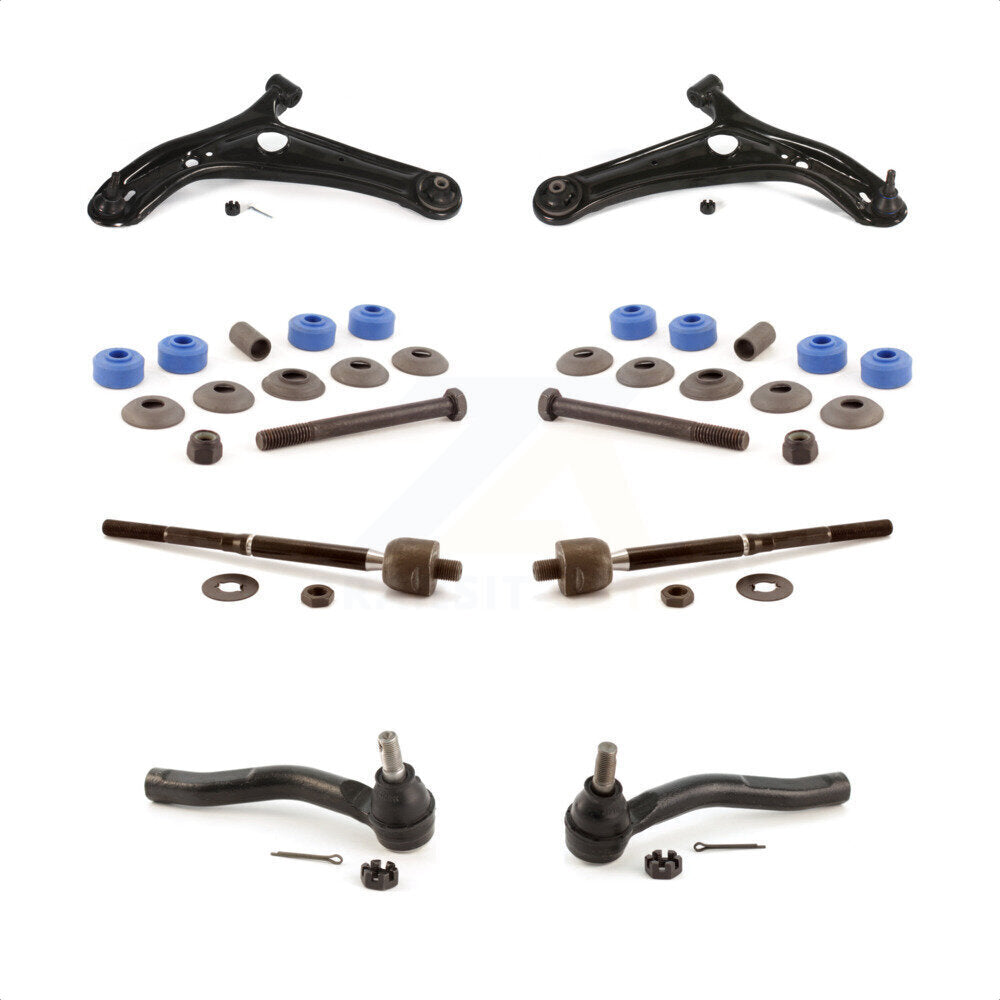 Front Suspension Control Arm And Ball Joint Assembly Steering Tie Rod End Stabilizer Bar Link Kit (8Pc) For 2002 Toyota Echo KTR-100545