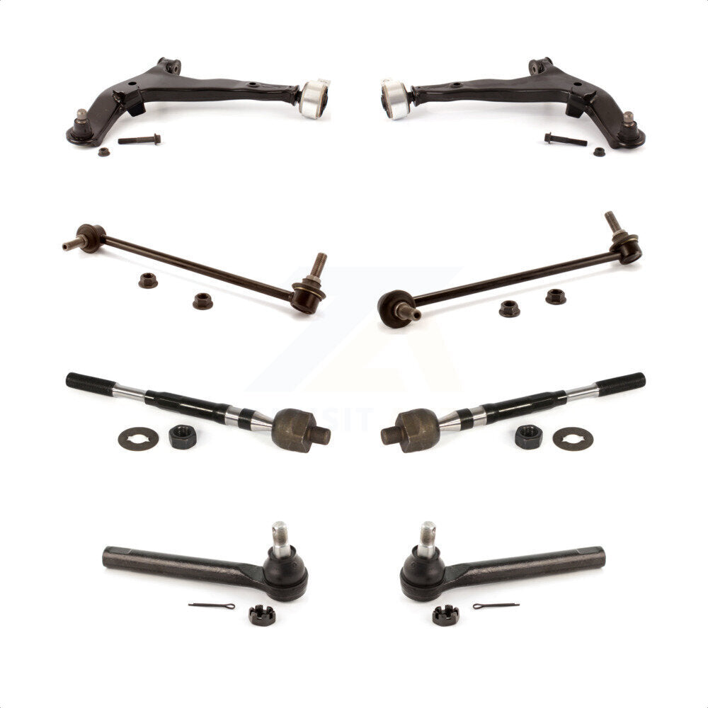 Front Suspension Control Arm And Ball Joint Assembly Steering Tie Rod End Stabilizer Bar Link Kit (8Pc) For 2003-2004 Nissan Murano KTR-100463
