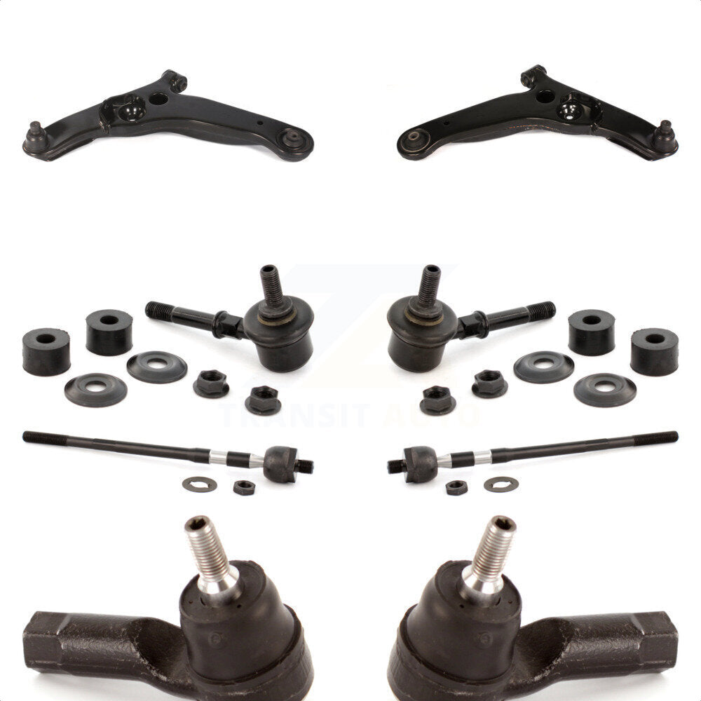 Front Suspension Control Arm And Ball Joint Assembly Steering Tie Rod End Stabilizer Bar Link Kit (8Pc) For 2003-2006 Mitsubishi Outlander KTR-100400